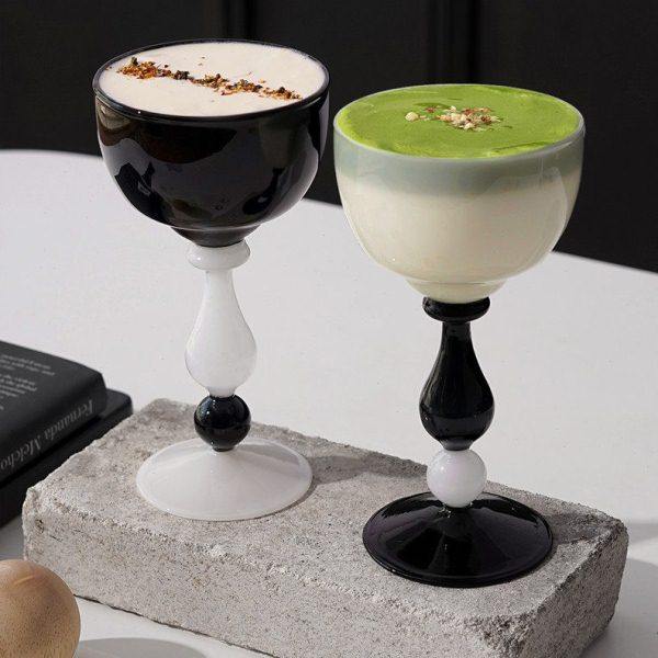 Easygood创意耐高温圆形咖啡玻璃杯情侣复古香槟杯可爱送礼高脚杯,餐饮具,甜酒/香槟杯,淘宝优惠券,粉丝福利购,淘宝优惠卷