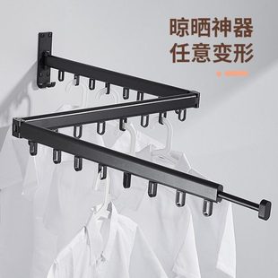 阳台晾衣架折叠晾晒伸缩室内晾衣神器隐藏式 晒衣架卫生间晾衣杆