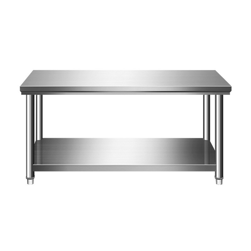 不锈钢厨房车间长桌n子单双层案板操作台双层工作台操作平板打荷