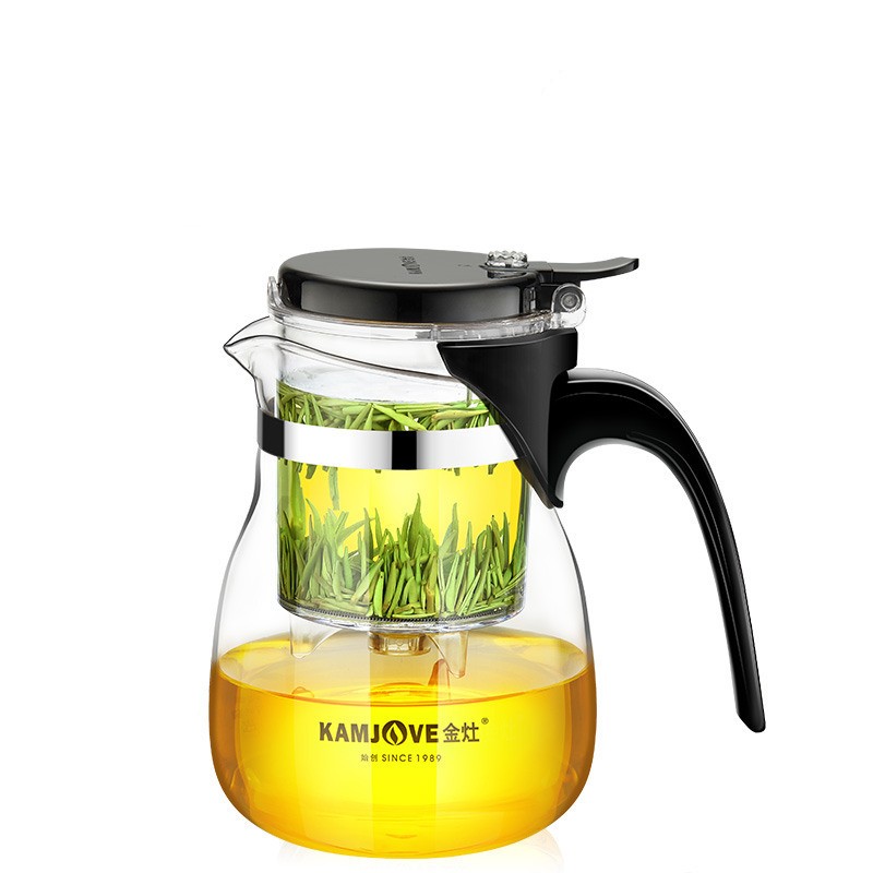 金灶飘逸杯茶道杯红花茶壶耐热玻璃泡茶壶带过Q滤网冲茶器功夫茶