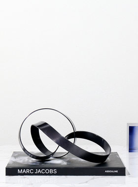 现代轻奢样板房间l软装饰品桌面金属几何摆件售楼处酒店会所玄关