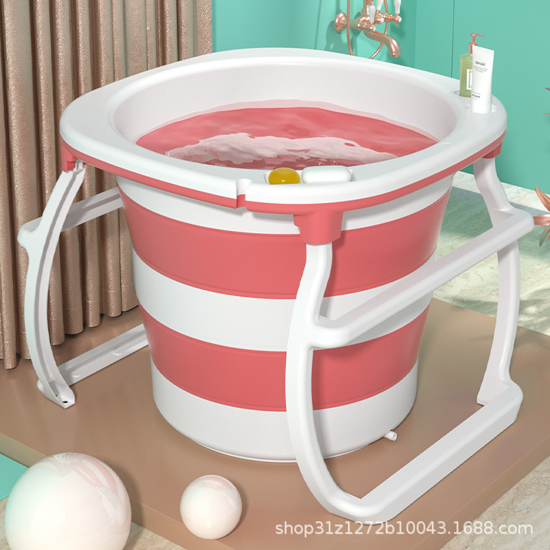 洗澡桶大人可折叠浴桶泡澡桶成人家用洗澡盆加高浴桶全身沐浴桶