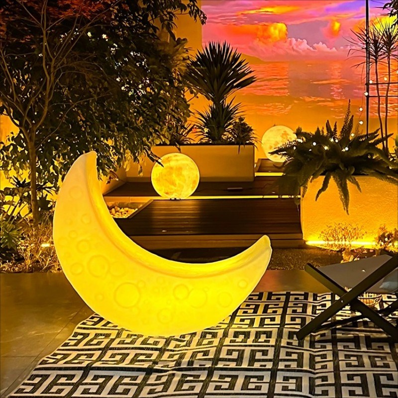 户外月球灯太阳能草坪灯月亮庭院灯D花园灯院子氛围灯小院布置露
