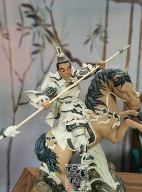 陶瓷工艺品  石湾公仔  三英战吕布 吕布 三国