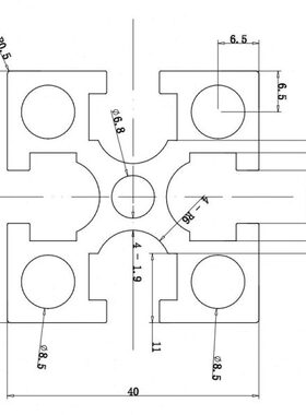 NIMO工业铝型材铝合金工作台铝材框架流水线方管铝型材4040GF国标