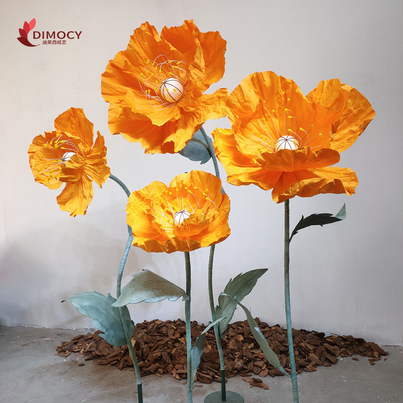 大型手揉纸d花婚礼路引道具布置装饰商业美陈橱窗网红打卡玉珠虞