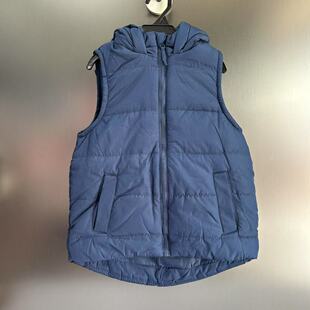 外贸尾单童装 儿童马甲丝绵连帽坎肩秋冬百搭背心马夹中大童外套