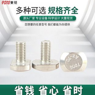 东明304不锈钢T型螺栓冲床槽用螺栓GB37模具压板螺栓M5M6M8M10M12