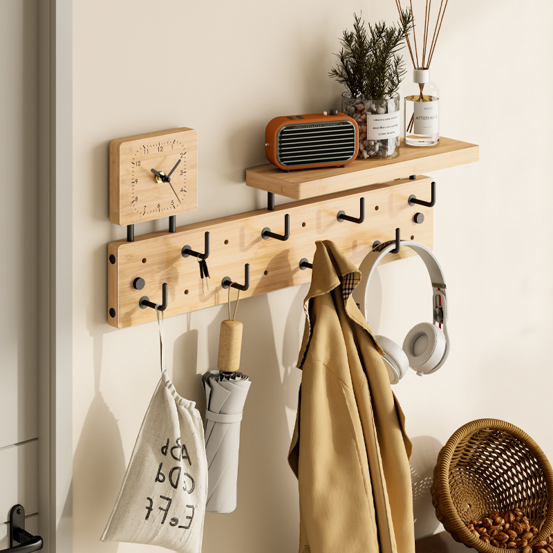 钥匙挂架门口创i意挂钩玄关置物架入户墙面收纳进门挂衣架壁挂墙