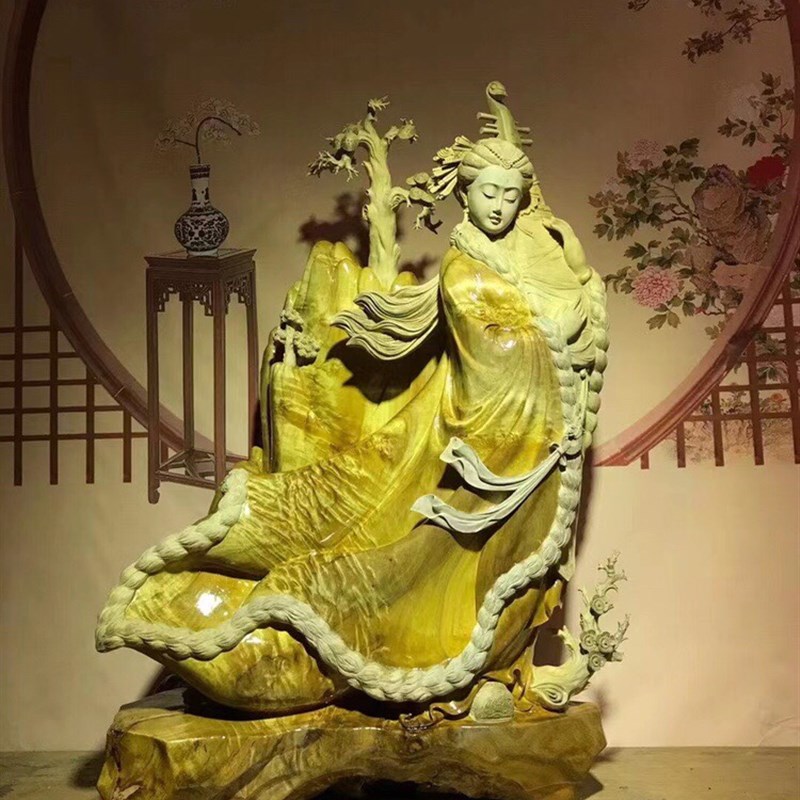 木雕根雕福建雕刻崖柏木花v梨人物摆件家居办公装饰品下单请联系