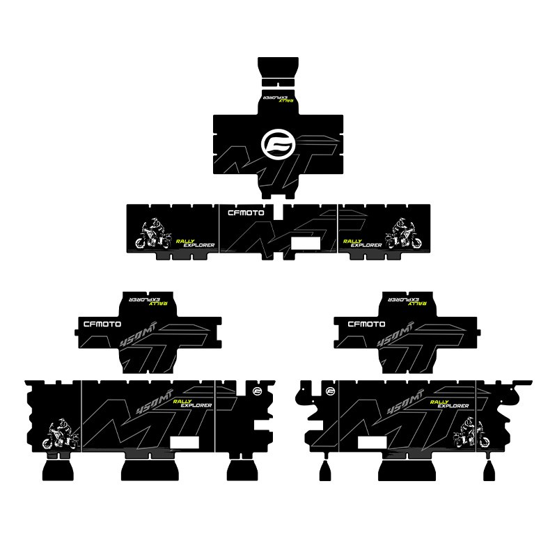 适用春风450MT萝卜 三箱加厚贴花保护贴M纸边箱贴画防水拉花版花