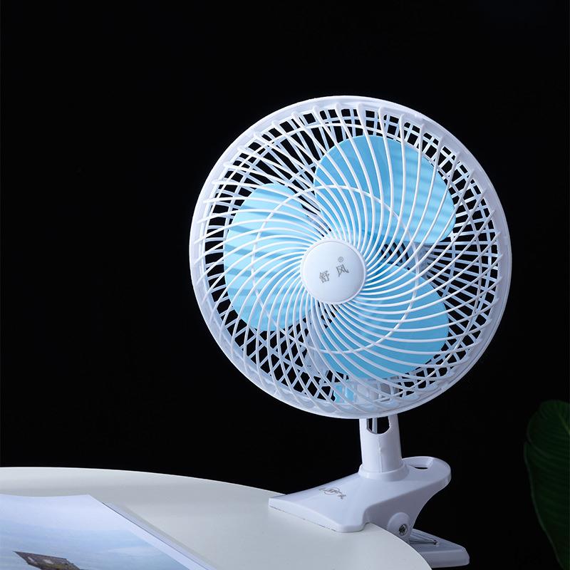 挂墙风扇小型免打m孔厨房夹式摇头厕所小风扇插电式卫生间壁挂