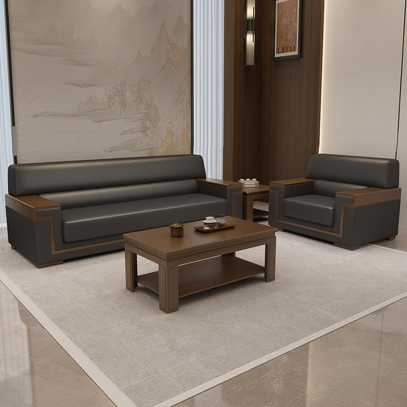 商务会客沙发三人位接待室酒店组合洽谈办公室休息区大堂茶几沙发
