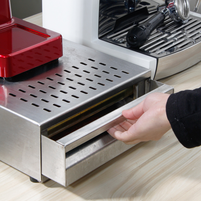 抽屉式敲渣盒意式咖啡机废粉渣盒不锈钢敲渣器加厚渣桶