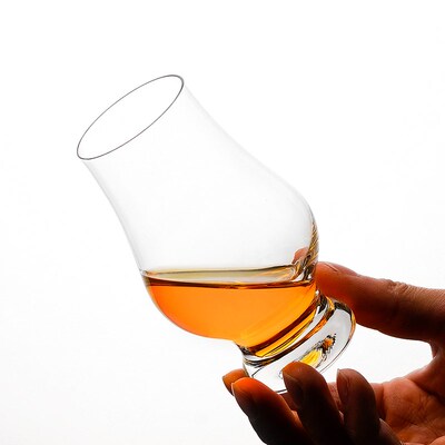 小闻香杯威士忌品鉴杯水晶玻璃迷你闻香杯iso杯郁金香试酒凯恩杯