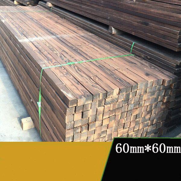 木方碳化木60*60炭烧木防腐木龙骨大木楞木椽条桌腿 凳木架子木条