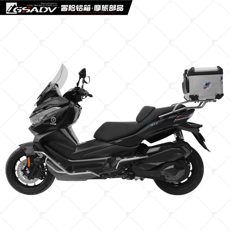 GSADV适用隆鑫无极SR4Max尾箱护杠保险杠改装摩托踏.板车铝合金