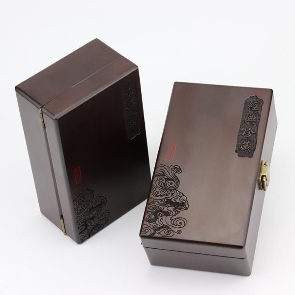 经典珍藏实木玉石礼盒和田玉挂件玉佩玉牌吊坠收藏证书木质包装盒