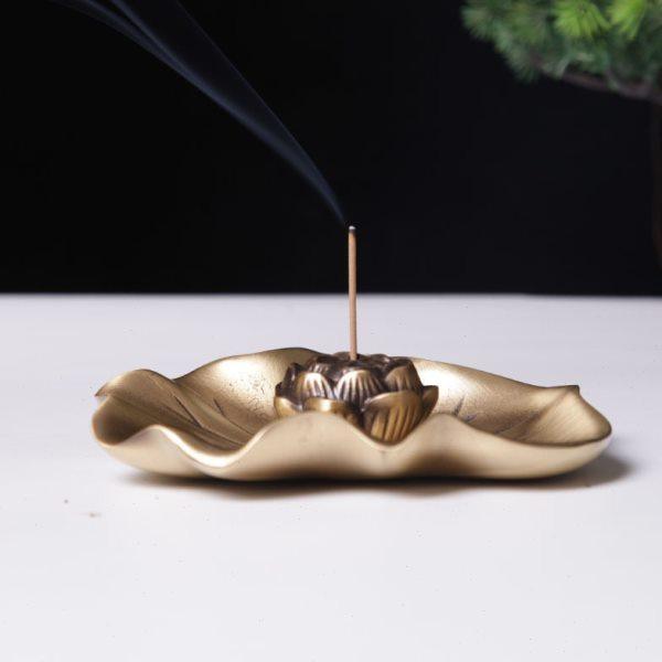 纯铜香插线香炉仿古荷叶莲花薰香盘家用室内香盒檀香炉线倒流香座,家居饰品,香托/香盘/香座/香插,淘宝优惠券,粉丝福利购,淘宝优惠卷