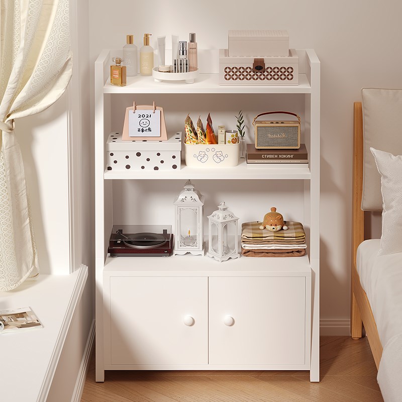 卧室床边桌柜一体床头o书柜落地置物架靠墙床头夹缝家用收纳柜储