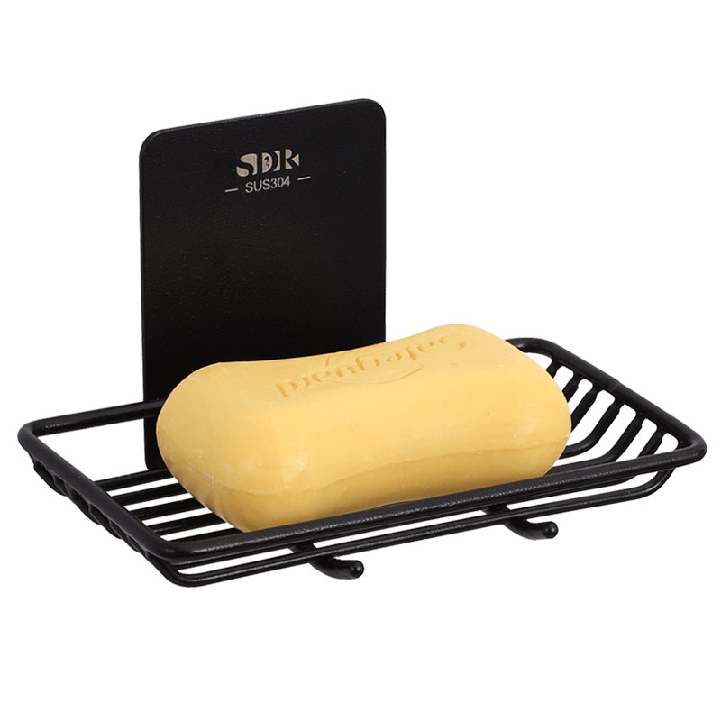 304不b锈钢浴室香皂置物架子壁挂式 卫生间沥水肥皂盒免打孔粘贴