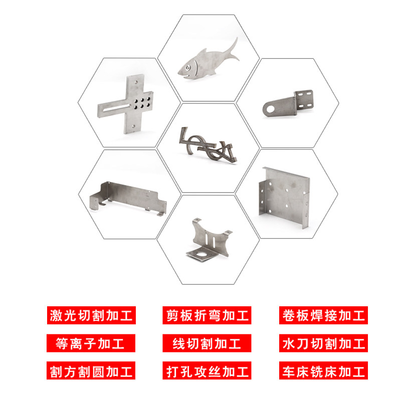 激光切割加工A3铁板45#钢板Q235镀D锌板定做折弯焊接零切定制1-50