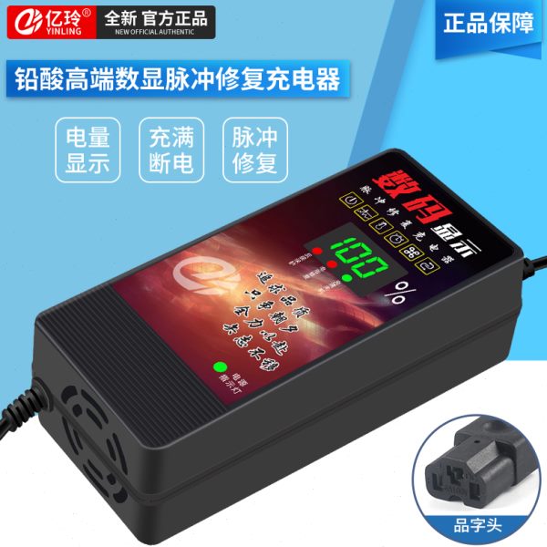 赛克电动车充电器48V两轮电瓶车60V20AH冲电器72断电脉冲修复原装