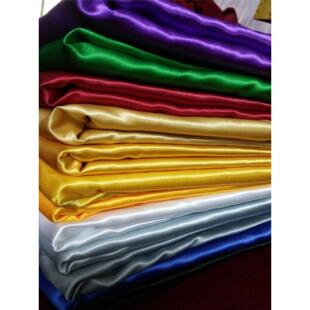 纯色绸缎布料色丁面料揭幕布五枚缎锦盒礼盒内衬布盖车布防尘布