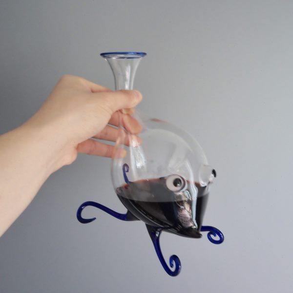 双子商店 创意八爪鱼河豚造型玻璃醒酒器 中古风异形玻璃花瓶鱼缸,家居饰品,花瓶,淘宝优惠券,粉丝福利购,淘宝优惠卷