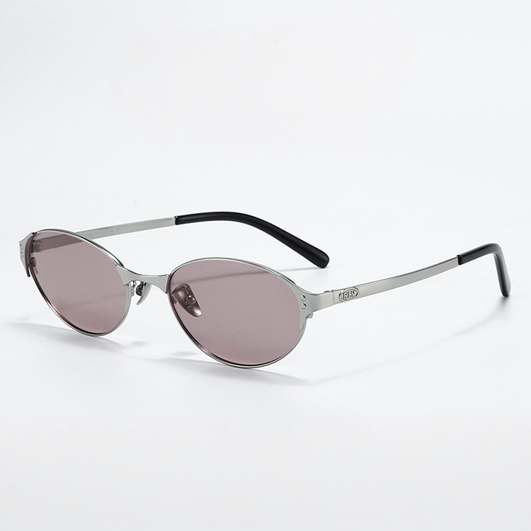 轻钛欧美椭圆千禧偏光墨镜女MICRO老钱风防晒太阳眼镜前卫个性