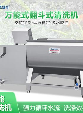 广东多能功果清洗机 自动翻转倒料清洗机 LOF学食堂蔬万能校洗菜