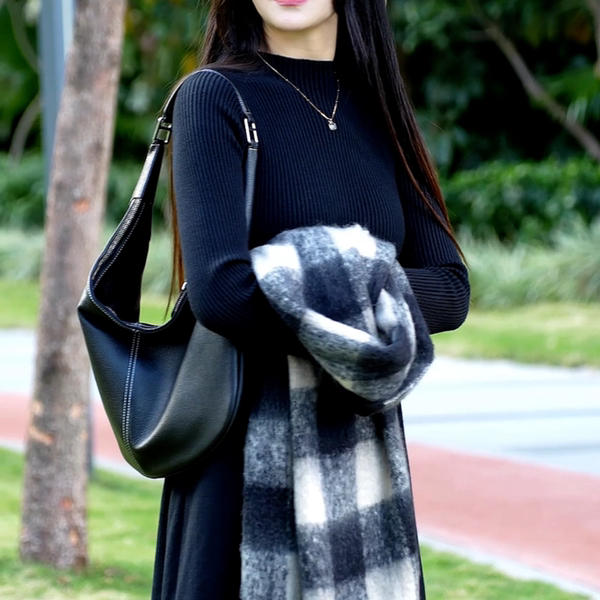 900克加厚加密 2025秋冬毛衣裙遮肉显瘦半高领打底针织连衣裙