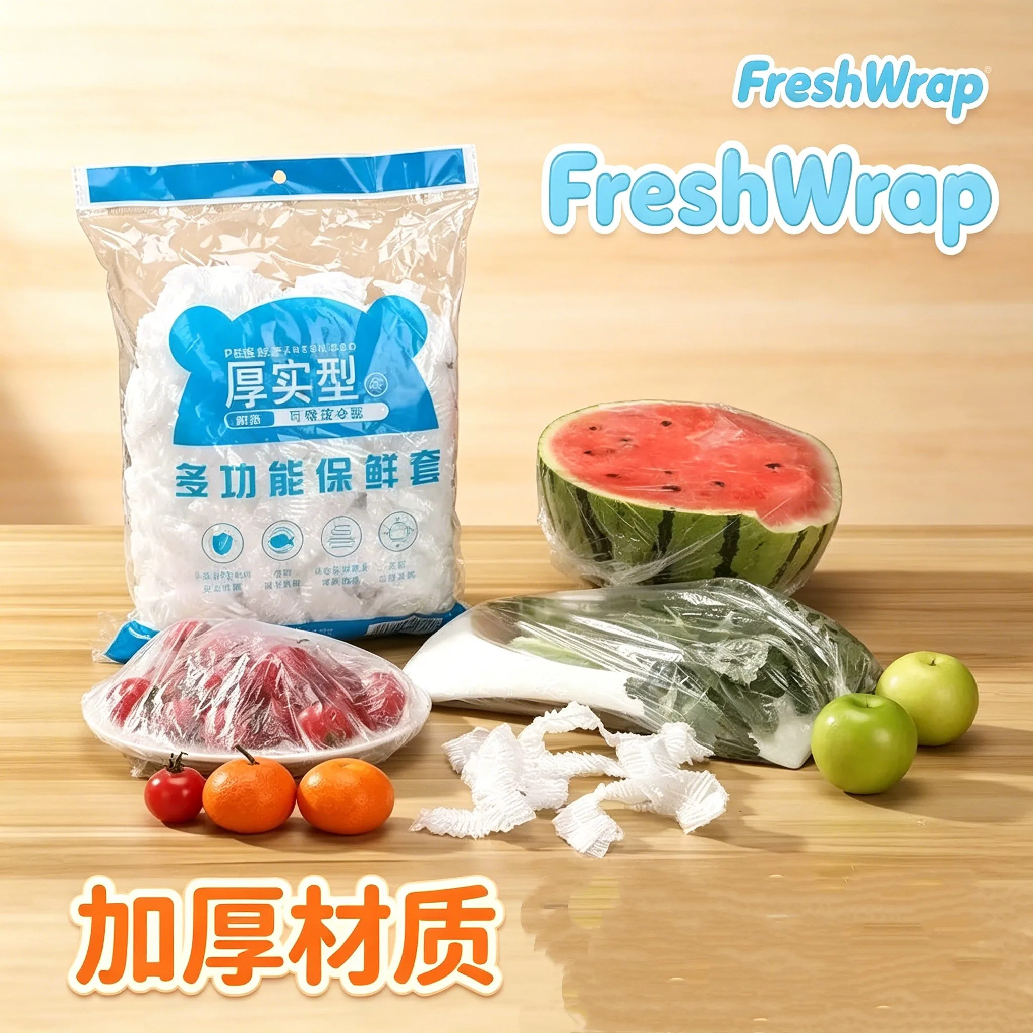 【特价冲量】加厚一次性保鲜膜套厨房食品碗盘松紧罩防串味保鲜套