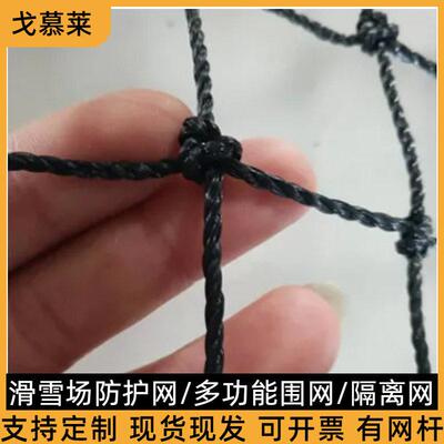 滑场隔离动场围网防护网聚乙烯雪编织雪地GML-HXD有结网网型运杆