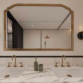 智能浴室镜法式 壁挂卫生间镜子创意桌面化妆镜定制酒店复古装 饰镜