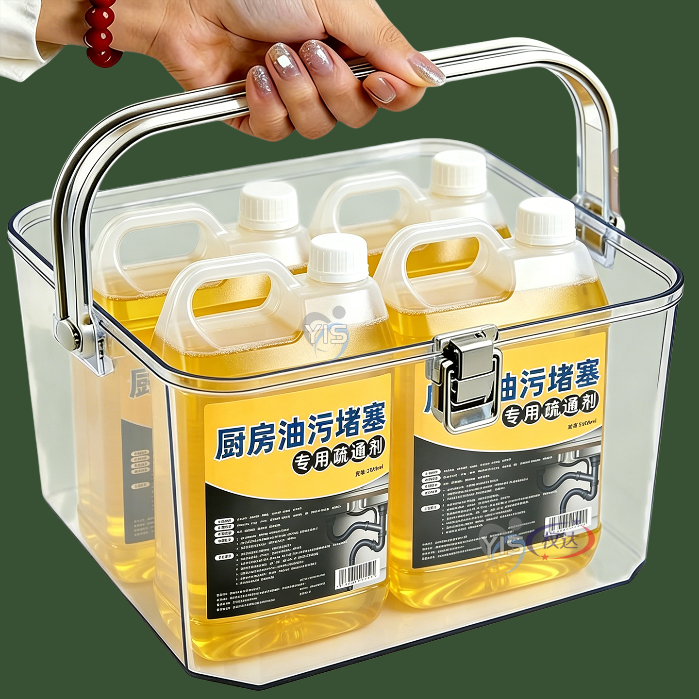 厨房下水道油污疏通剂管道强力去油脂溶解剂神器洗菜盆下水管堵塞