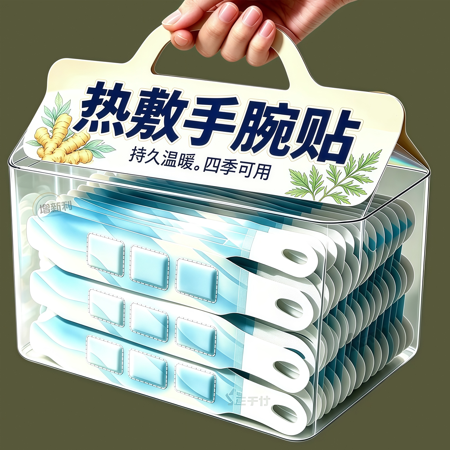 草本蒸汽手腕带淡淡香气温润护腕