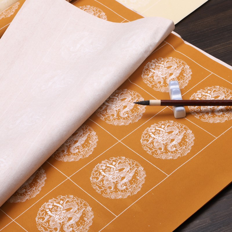 四尺整张粉彩56格84格120格瓦当方格半生熟带Q落款毛笔书法练习纸
