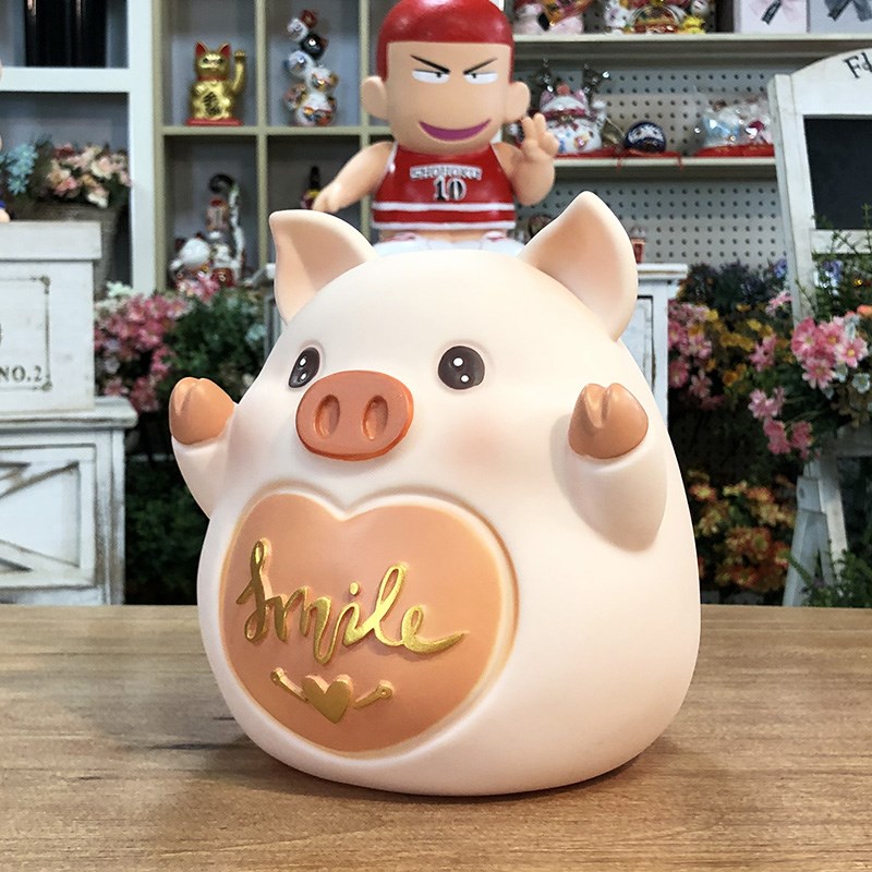儿童储存罐卡通猪仔存钱罐u防摔可爱摆件大号不可取储钱罐创意礼