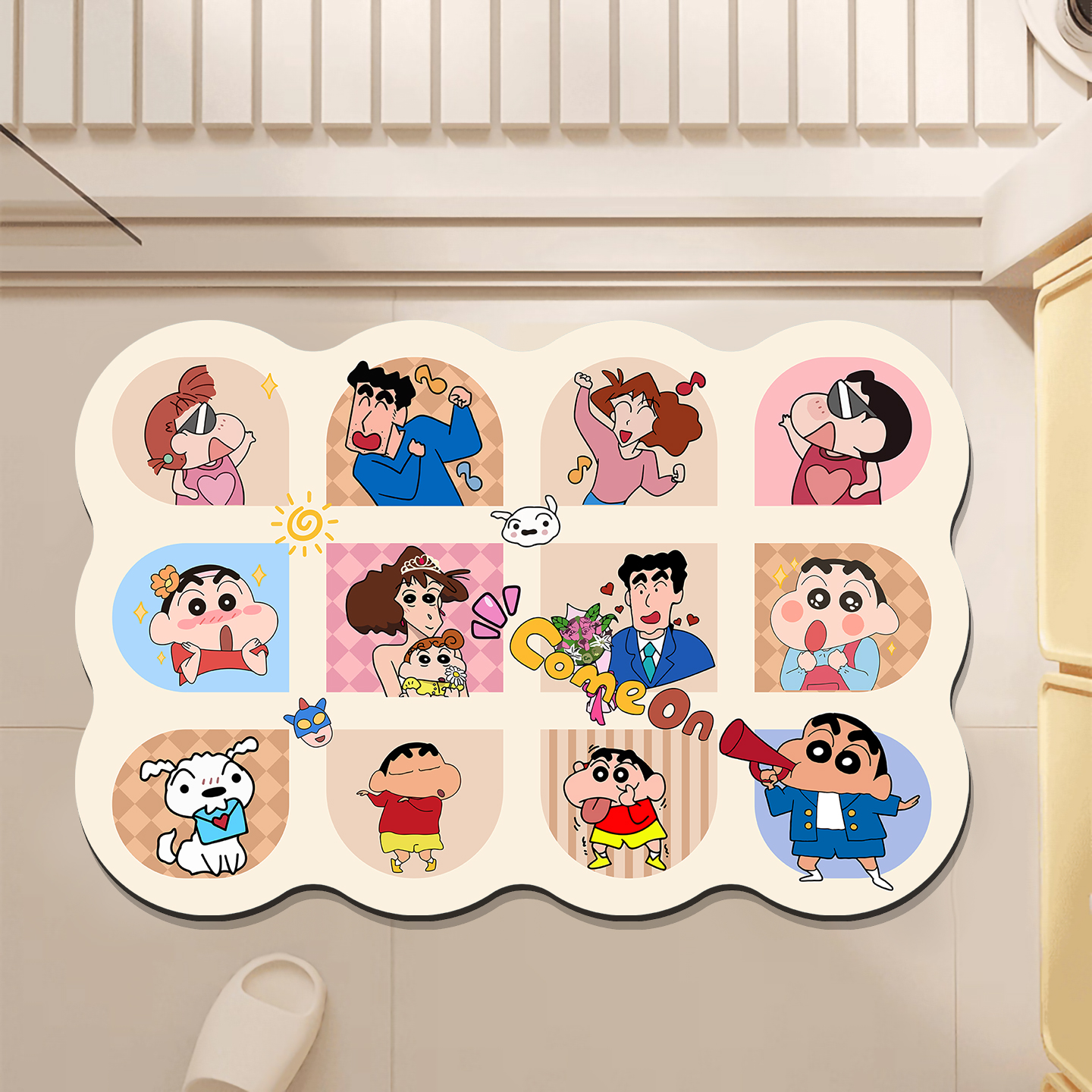 昭秋品牌店加厚蜡笔小新浴室垫