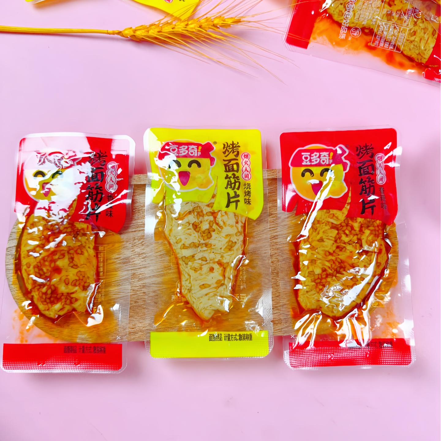 豆多奇香辣烤面筋片烧烤香辣味