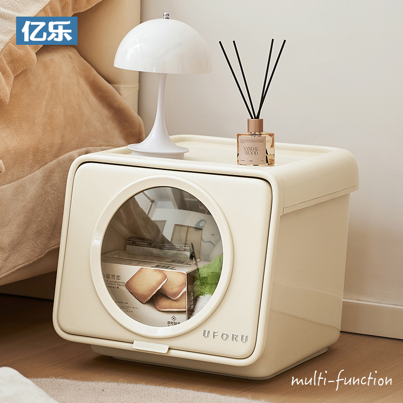 翻盖床头柜2024新款家用卧室现A代简约床边柜床头收纳柜沙发边柜