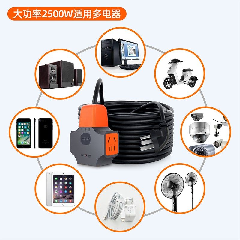 大功率工地用插座地拖接线板抗摔带线插排电动车充电延长线2/30米,电子/电工,接线板,淘宝优惠券,粉丝福利购,淘宝优惠卷