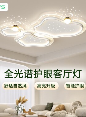 VVS 云朵客厅大灯2025新款主灯星空护眼吸顶灯奶油风中山灯具套餐