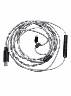 水月雨CDSP带麦线typeC耳机解码升级线0.78小黑夹数字音频麦克风