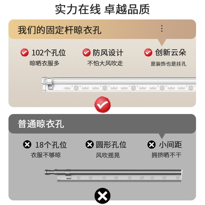 电动晾衣架晒全自动智能大尺寸阳台加长固定直杆遥控不伸缩双剪刀
