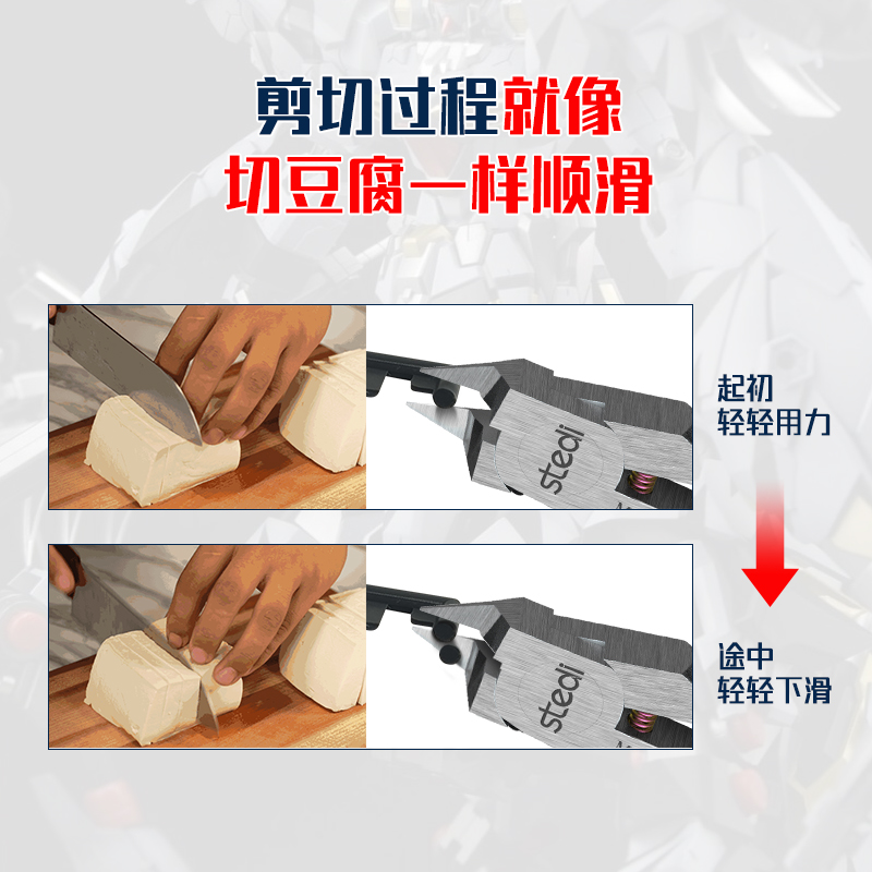 司特力剪钳MS-108模型水口钳超薄单刃高达军模拼装工具薄刃神之手