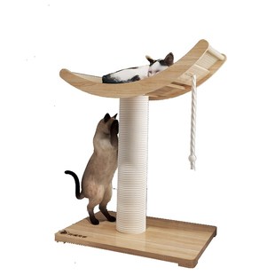 月亮猫爬架实木猫窝飘窗磨爪柱夏季秋季猫爬架