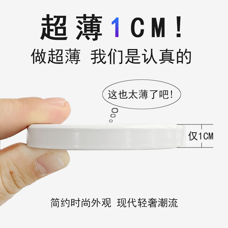 【超薄层板灯 免驱免开孔】迷你明装筒灯led圆形展柜灯柜内照明灯
