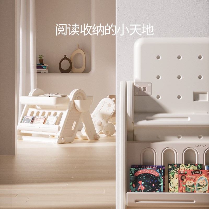 乐亲儿童积木桌多功能大颗粒折叠画板书架桌子男女孩益智收纳玩具
